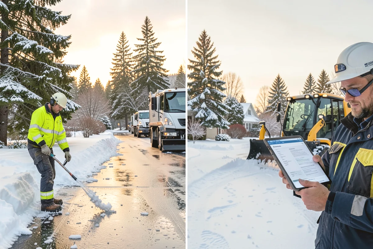 Bank Snow Plowing in Lake Stevens, Snohomish County, WA - Confirm banking hours and mark the drive-through and ATM as priorities