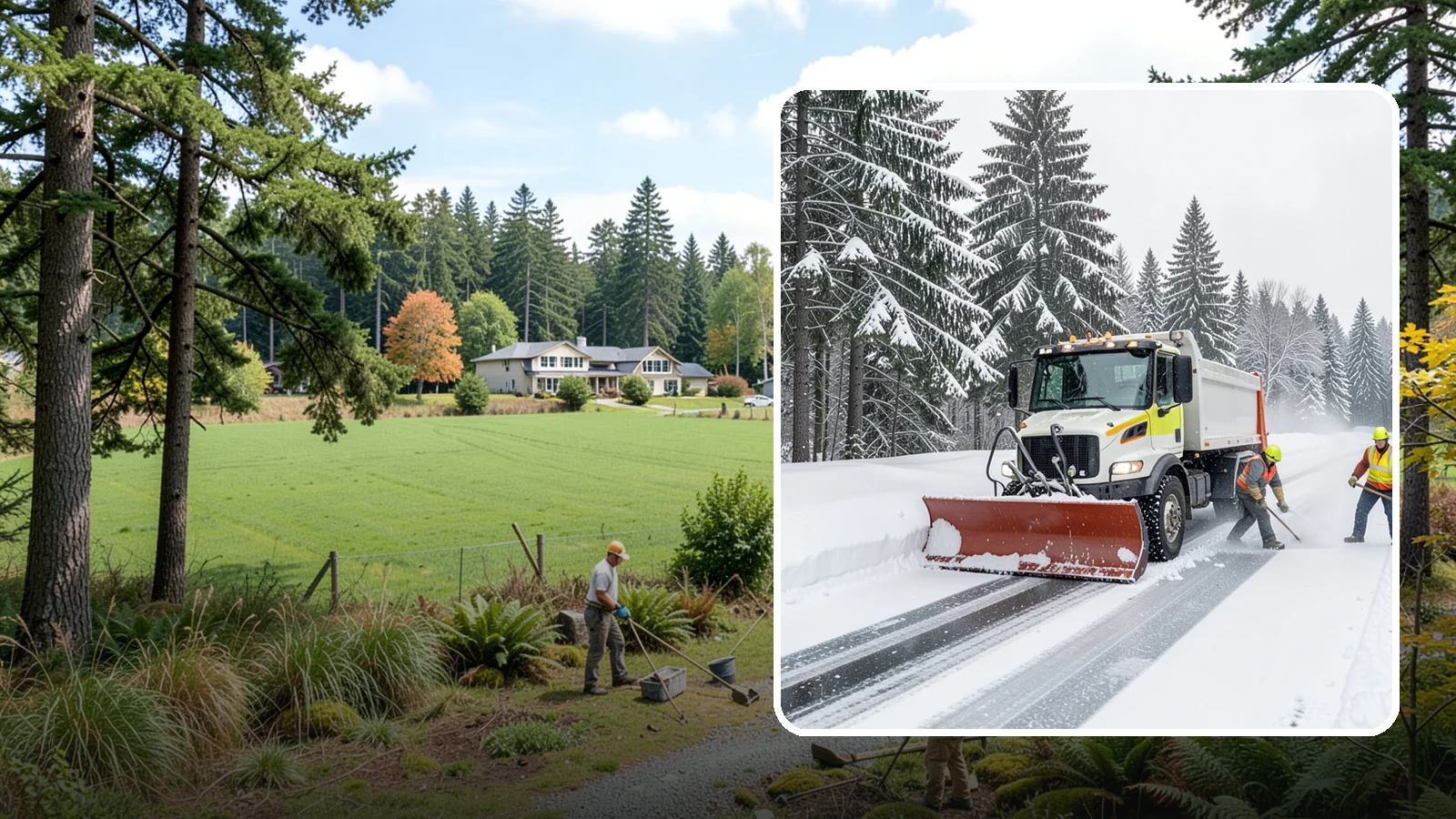 Bank Snow Plowing in Lyman, Skagit County, WA - We plow bank lots, drive-through lanes, and ATM approaches before open so customers transact safely all day.