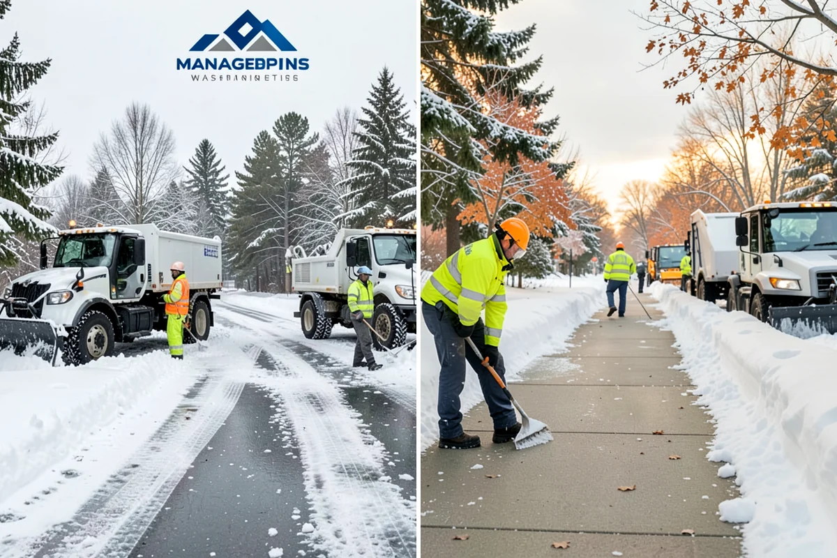 Bank Snow Plowing in Maple Valley, King County, WA - Confirm banking hours and mark the drive-through and ATM as priorities