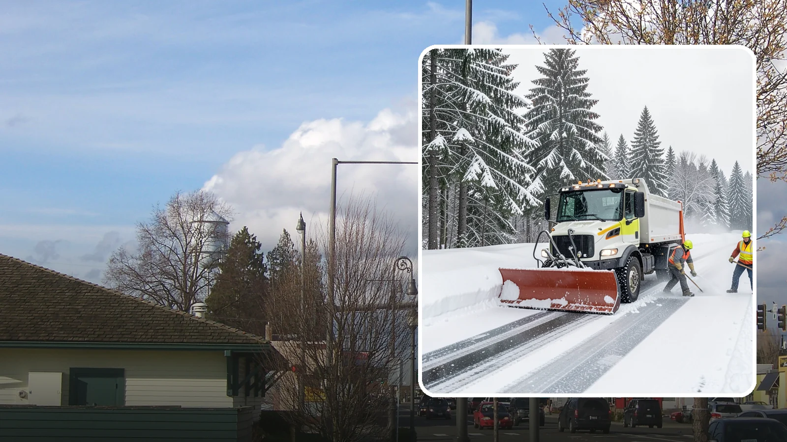 Bank Snow Plowing in Marysville, Snohomish County, WA - We plow bank lots, drive-through lanes, and ATM approaches before open so customers transact safely all day.