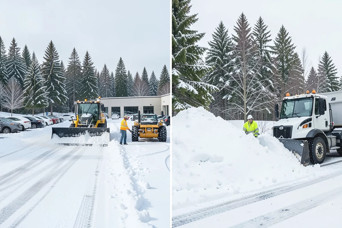 Bank Snow Plowing in Marysville, Snohomish County, WA - Confirm banking hours and mark the drive-through and ATM as priorities