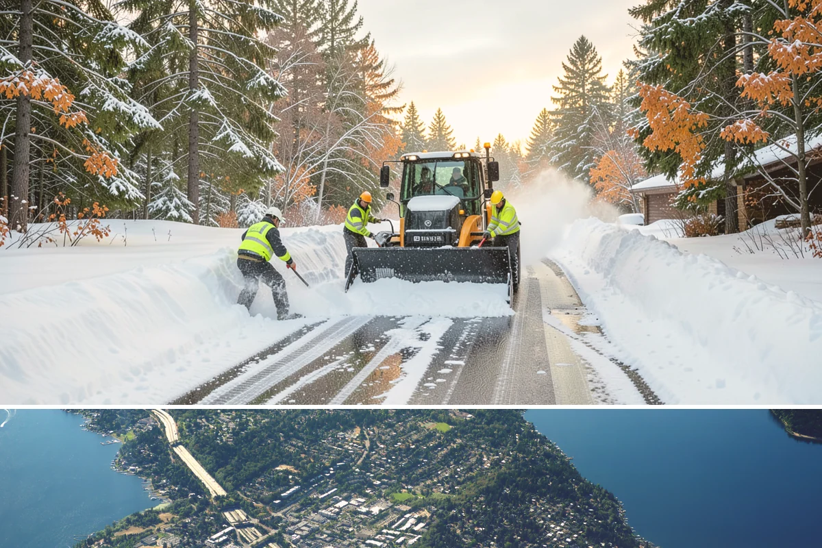 Bank Snow Plowing in Mercer Island, King County, WA - Set up service before winter so your lobby, drive-through, and ATM stay open every day.