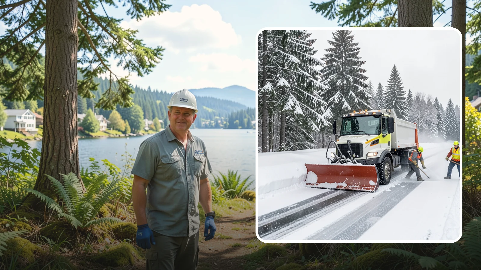 Bank Snow Plowing in Milton, King County, WA - We plow bank lots, drive-through lanes, and ATM approaches before open so customers transact safely all day.