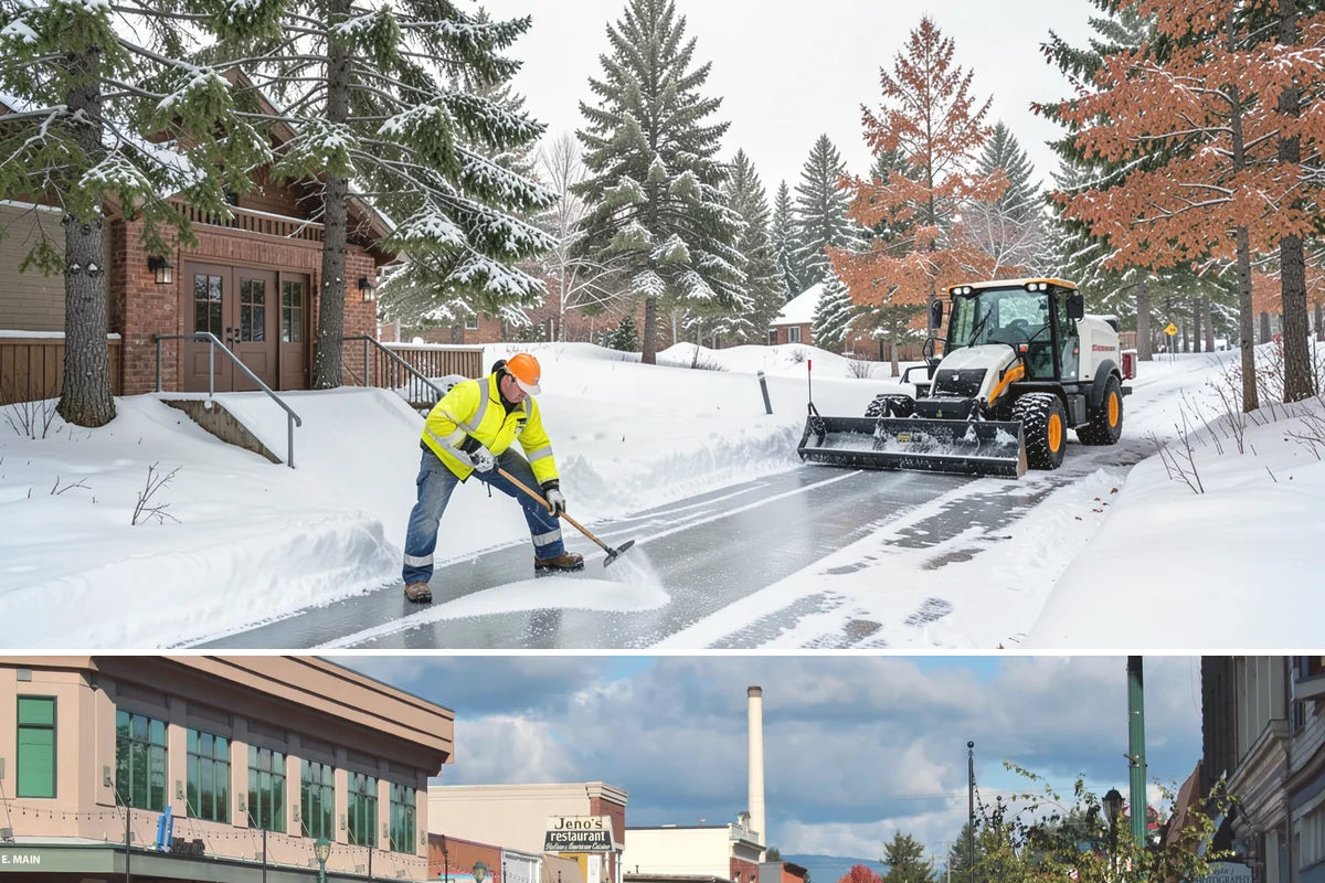 Bank Snow Plowing in Monroe, Snohomish County, WA - Set up service before winter so your lobby, drive-through, and ATM stay open every day.