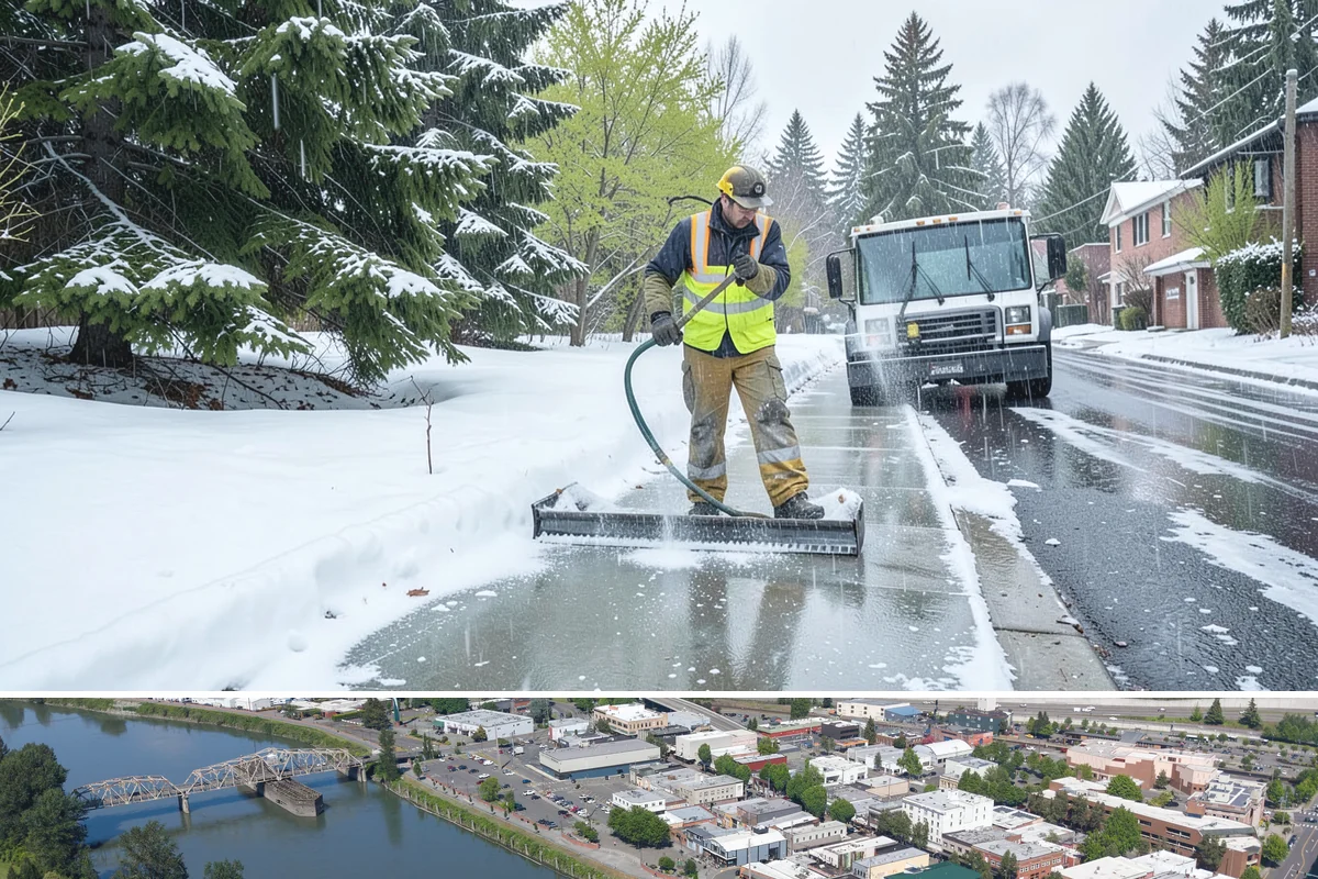 Bank Snow Plowing in Mount Vernon, Skagit County, WA - Set up service before winter so your lobby, drive-through, and ATM stay open every day.