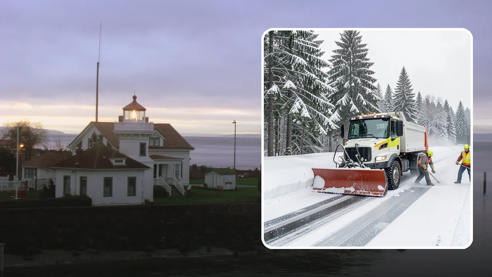 Bank Snow Plowing in Mukilteo, Snohomish County, WA - We plow bank lots, drive-through lanes, and ATM approaches before open so customers transact safely all day.