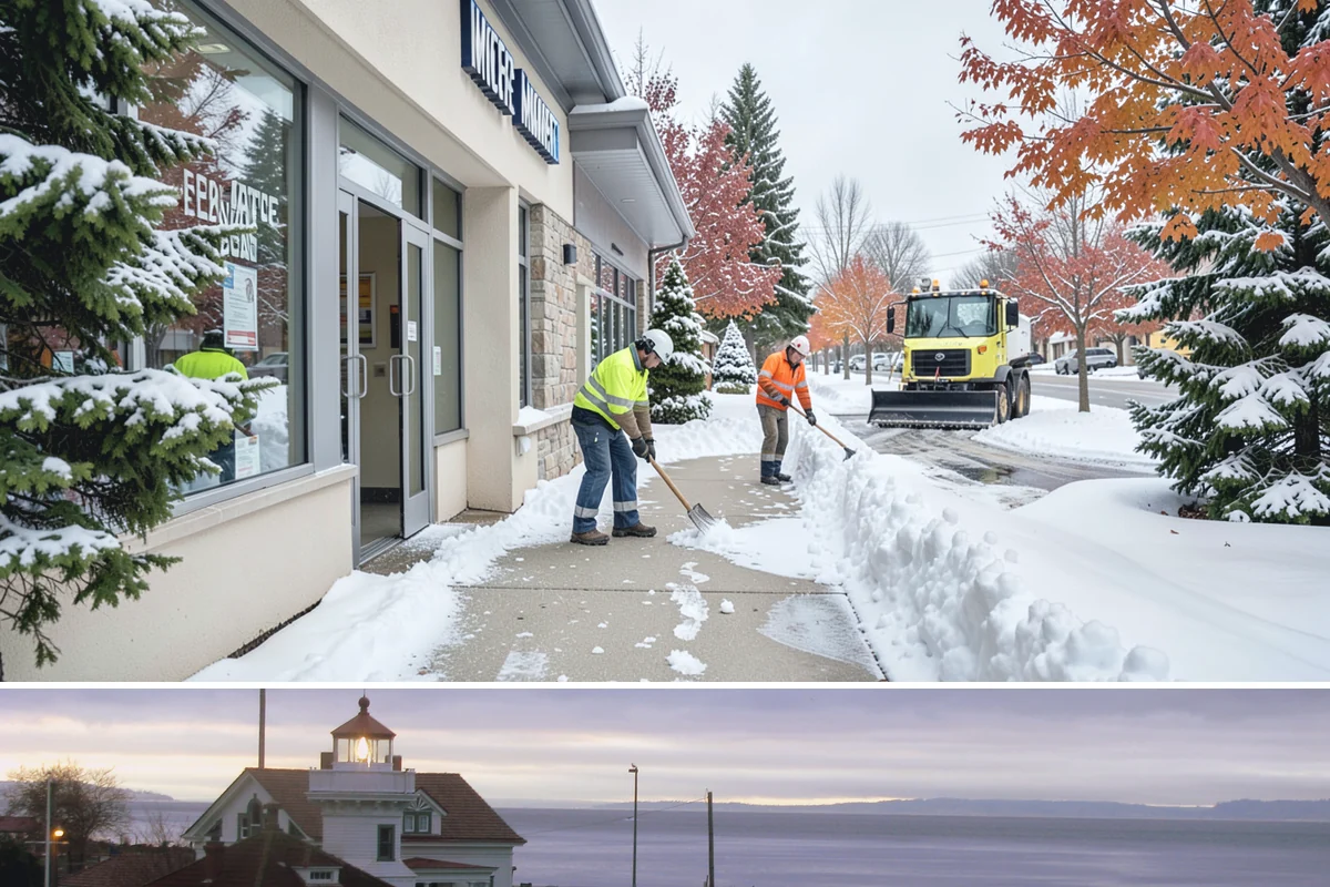 Bank Snow Plowing in Mukilteo, Snohomish County, WA - Set up service before winter so your lobby, drive-through, and ATM stay open every day.