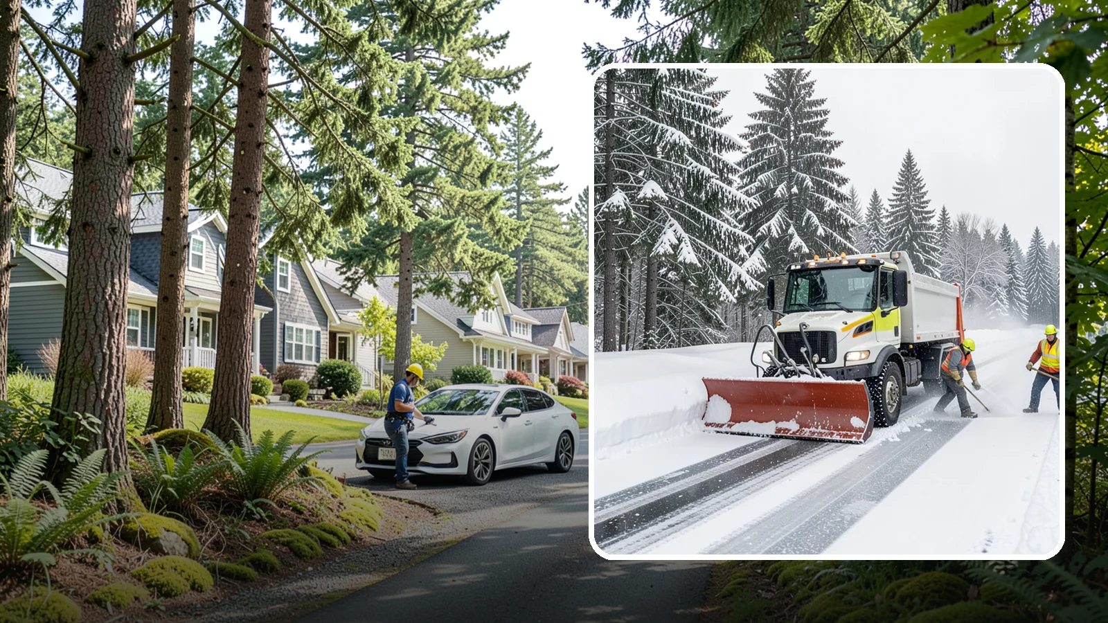 Bank Snow Plowing in Normandy Park, King County, WA - We plow bank lots, drive-through lanes, and ATM approaches before open so customers transact safely all day.