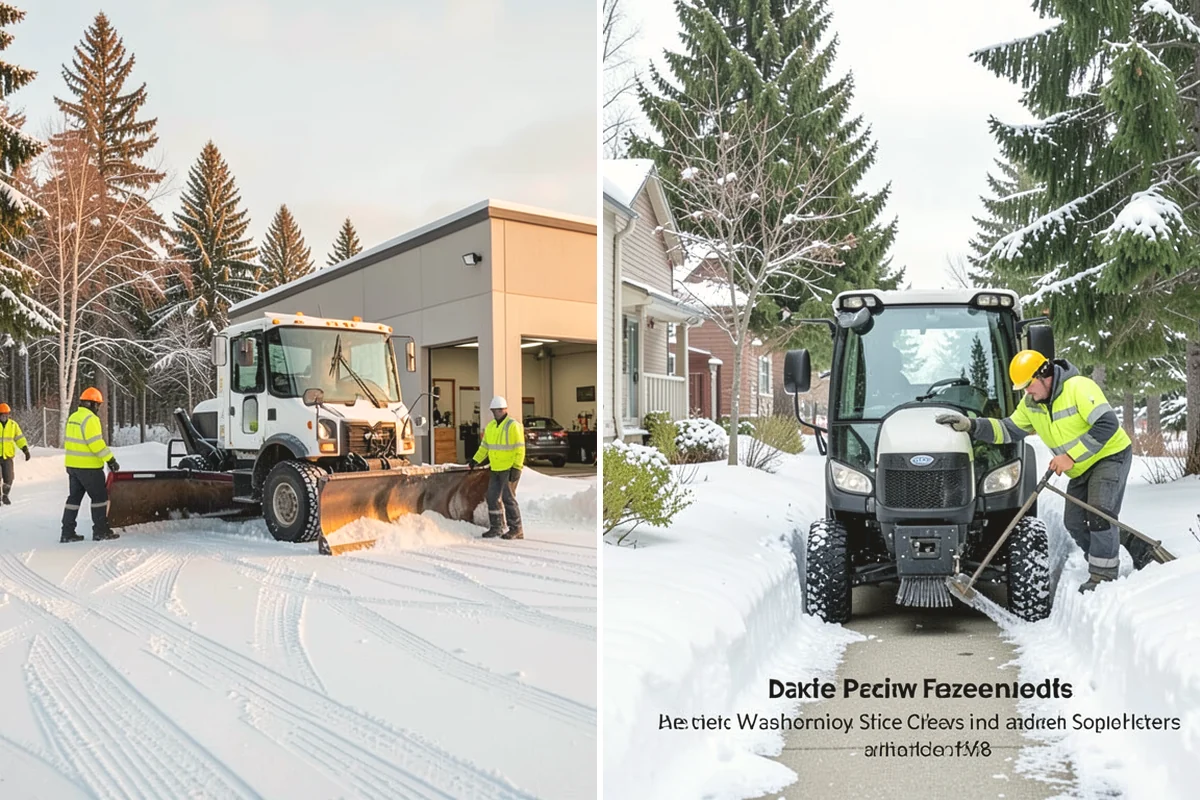 Bank Snow Plowing in North Bend, King County, WA - Confirm banking hours and mark the drive-through and ATM as priorities