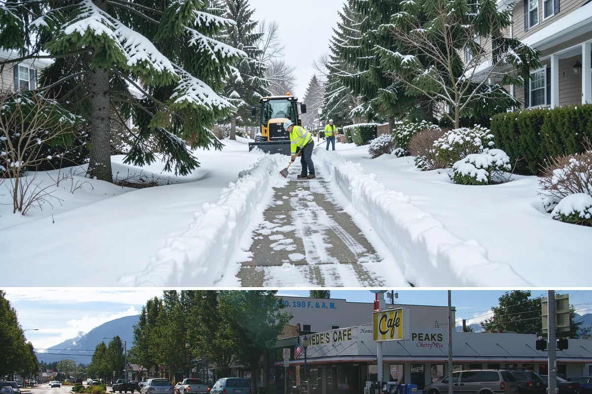 Bank Snow Plowing in North Bend, King County, WA - Set up service before winter so your lobby, drive-through, and ATM stay open every day.