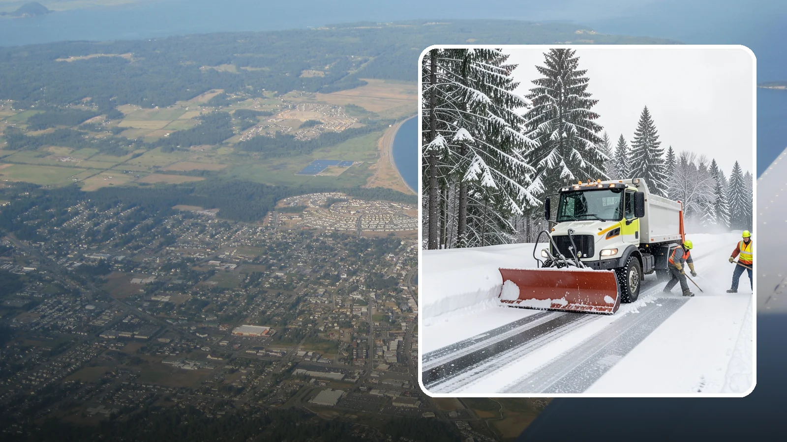 Bank Snow Plowing in Oak Harbor, Island County, WA - We plow bank lots, drive-through lanes, and ATM approaches before open so customers transact safely all day.