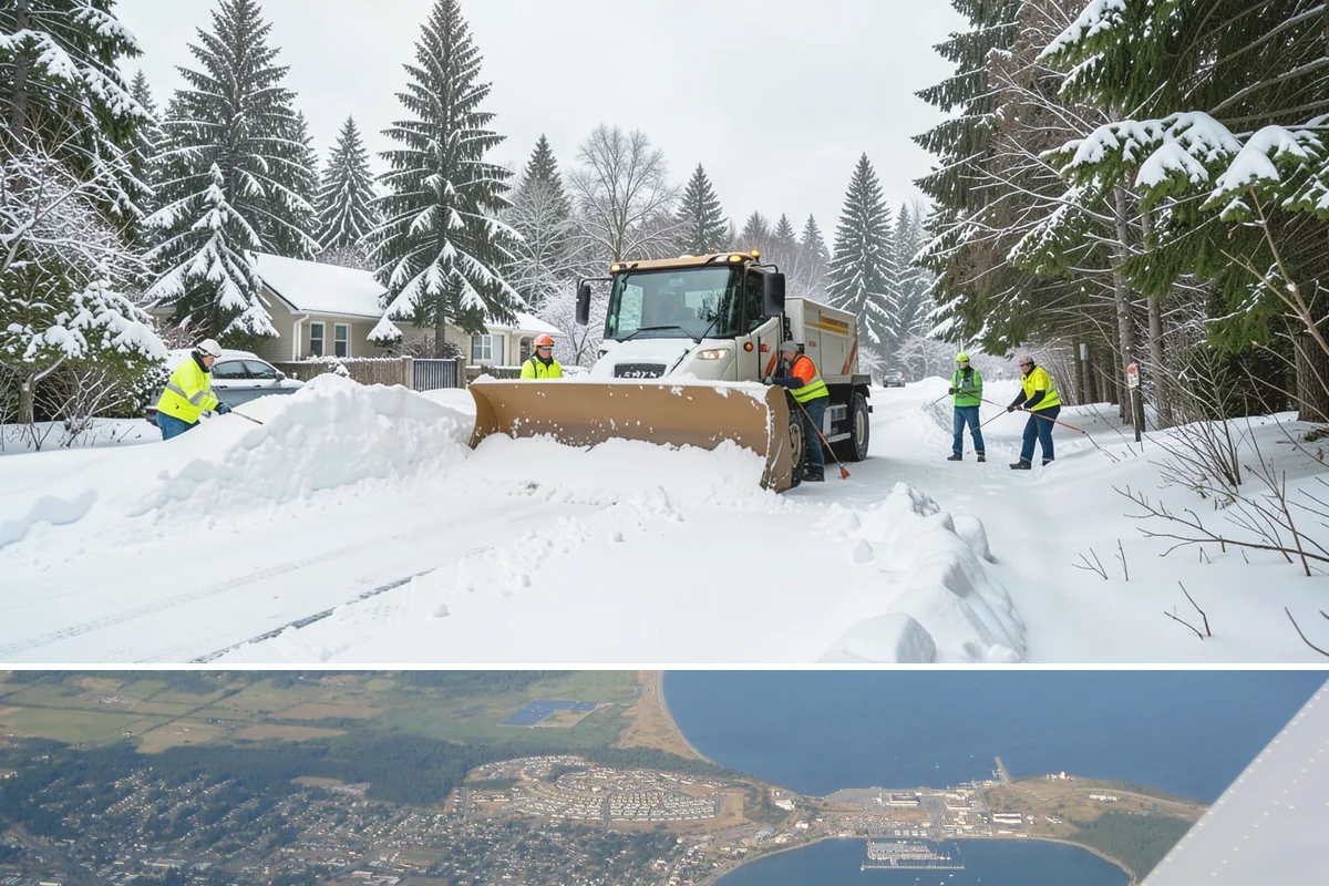 Bank Snow Plowing in Oak Harbor, Island County, WA - Set up service before winter so your lobby, drive-through, and ATM stay open every day.