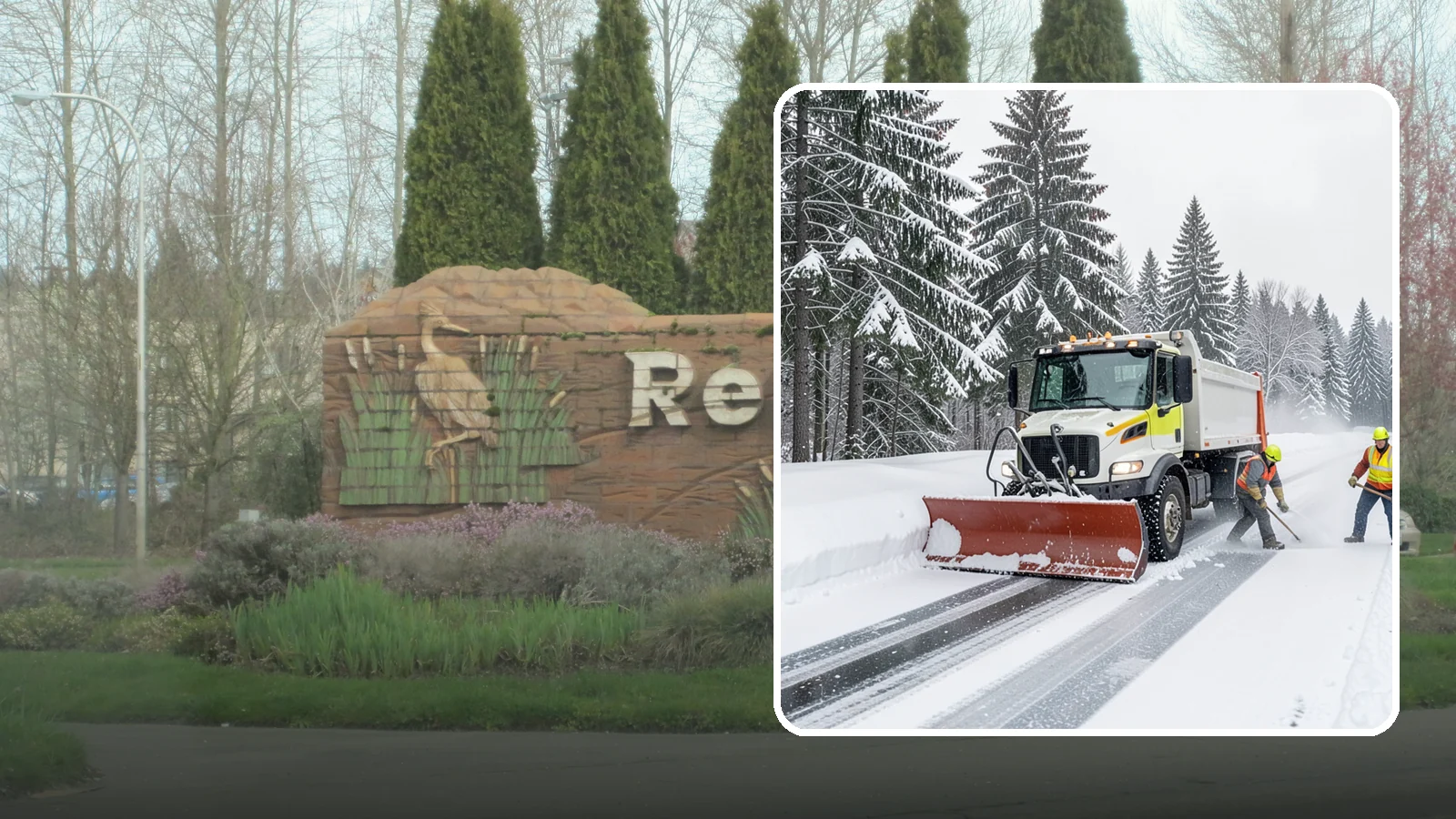 Bank Snow Plowing in Renton, King County, WA - We plow bank lots, drive-through lanes, and ATM approaches before open so customers transact safely all day.