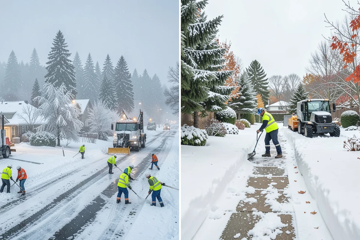 Bank Snow Plowing in Renton, King County, WA - Confirm banking hours and mark the drive-through and ATM as priorities