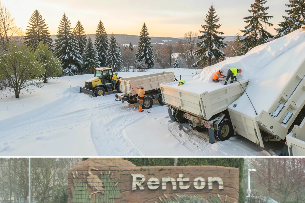 Bank Snow Plowing in Renton, King County, WA - Set up service before winter so your lobby, drive-through, and ATM stay open every day.