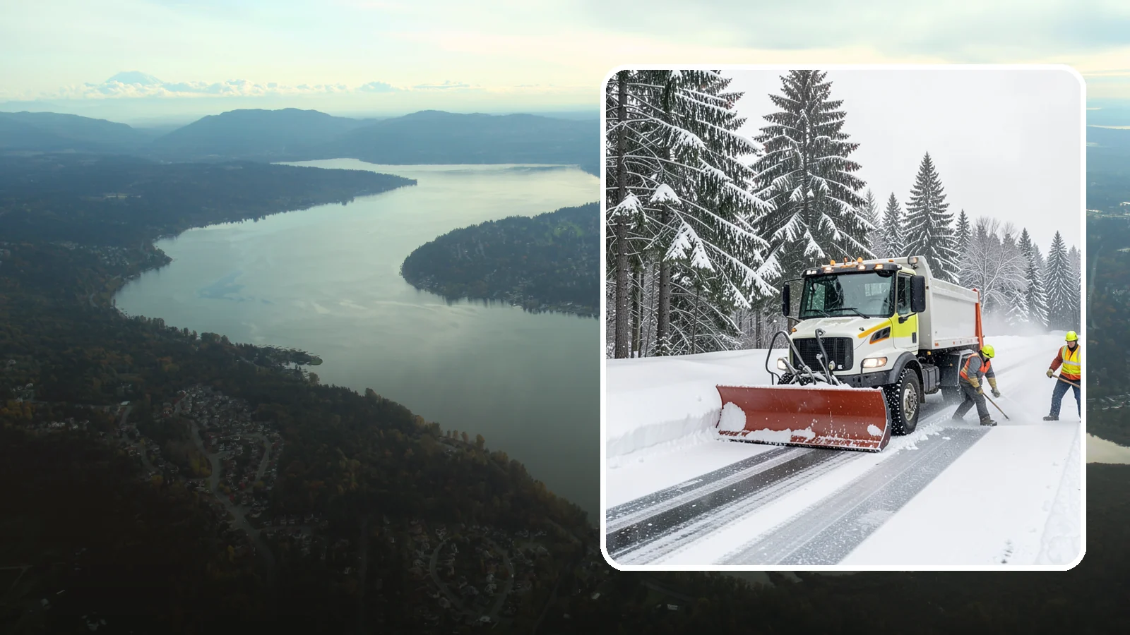 Bank Snow Plowing in Sammamish, King County, WA - We plow bank lots, drive-through lanes, and ATM approaches before open so customers transact safely all day.