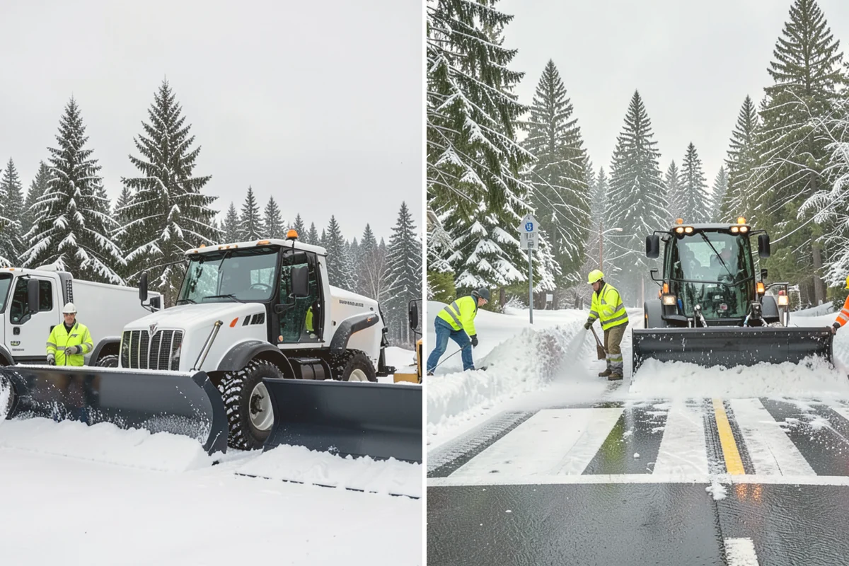 Bank Snow Plowing in Sammamish, King County, WA - Confirm banking hours and mark the drive-through and ATM as priorities