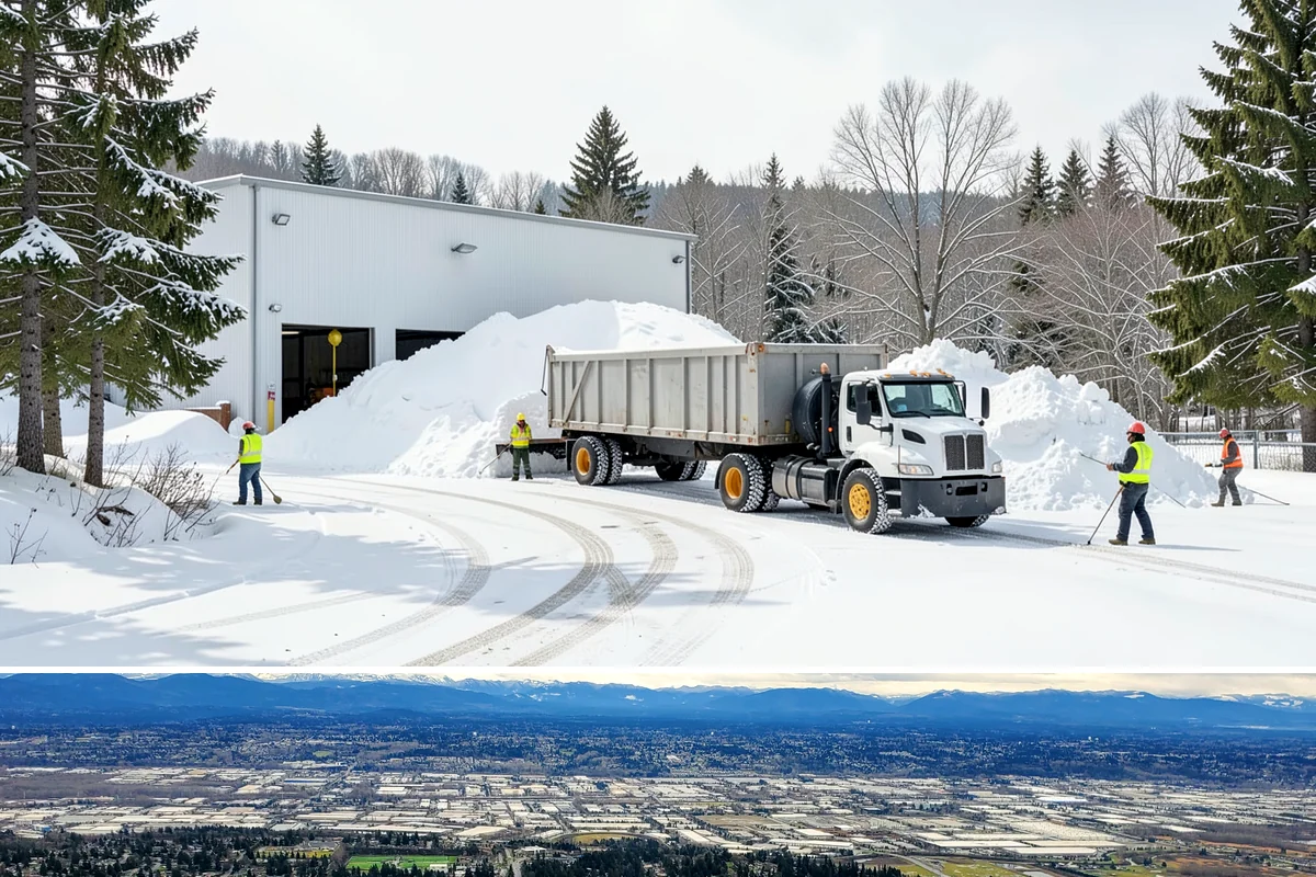 Bank Snow Plowing in SeaTac, King County, WA - Set up service before winter so your lobby, drive-through, and ATM stay open every day.