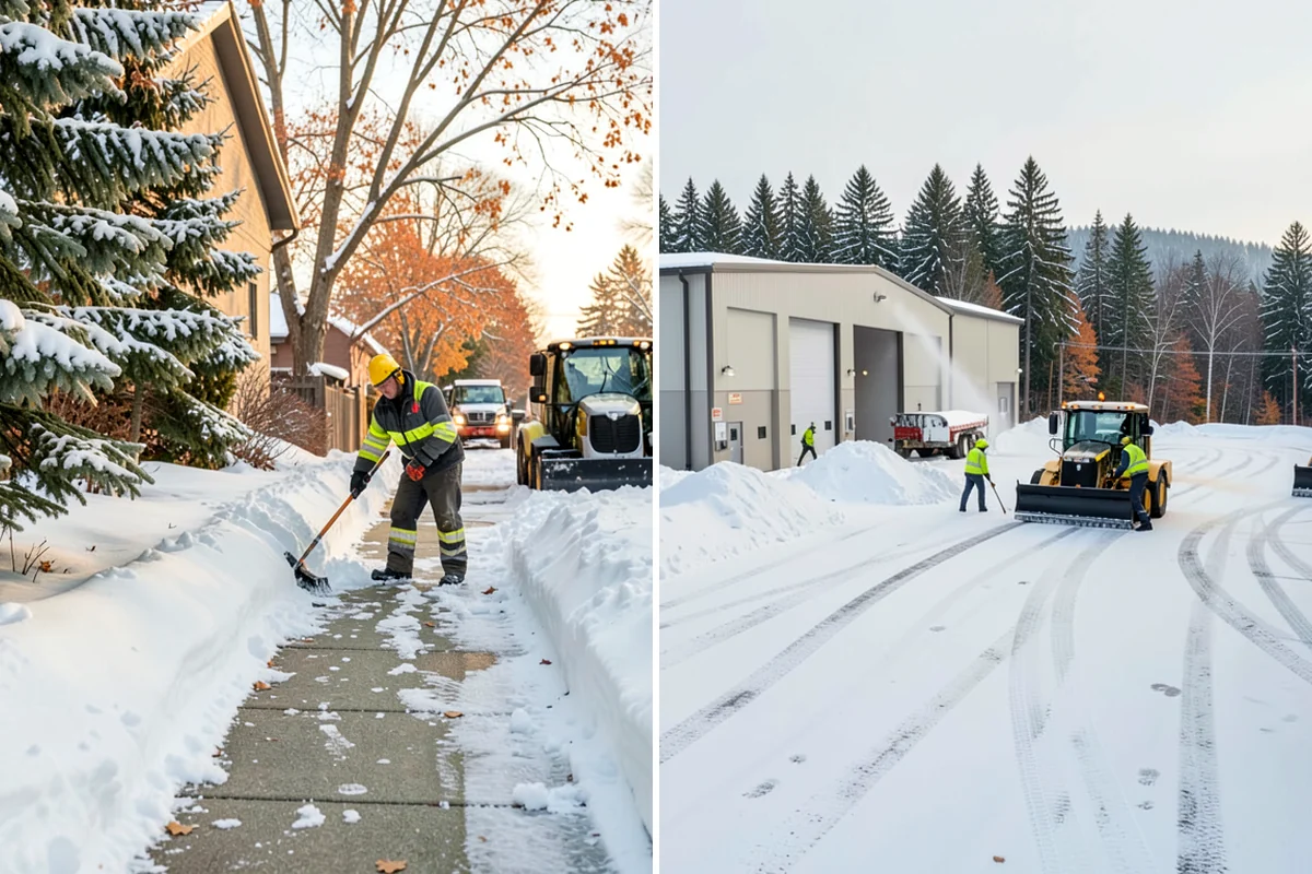 Bank Snow Plowing in Shoreline, King County, WA - Confirm banking hours and mark the drive-through and ATM as priorities