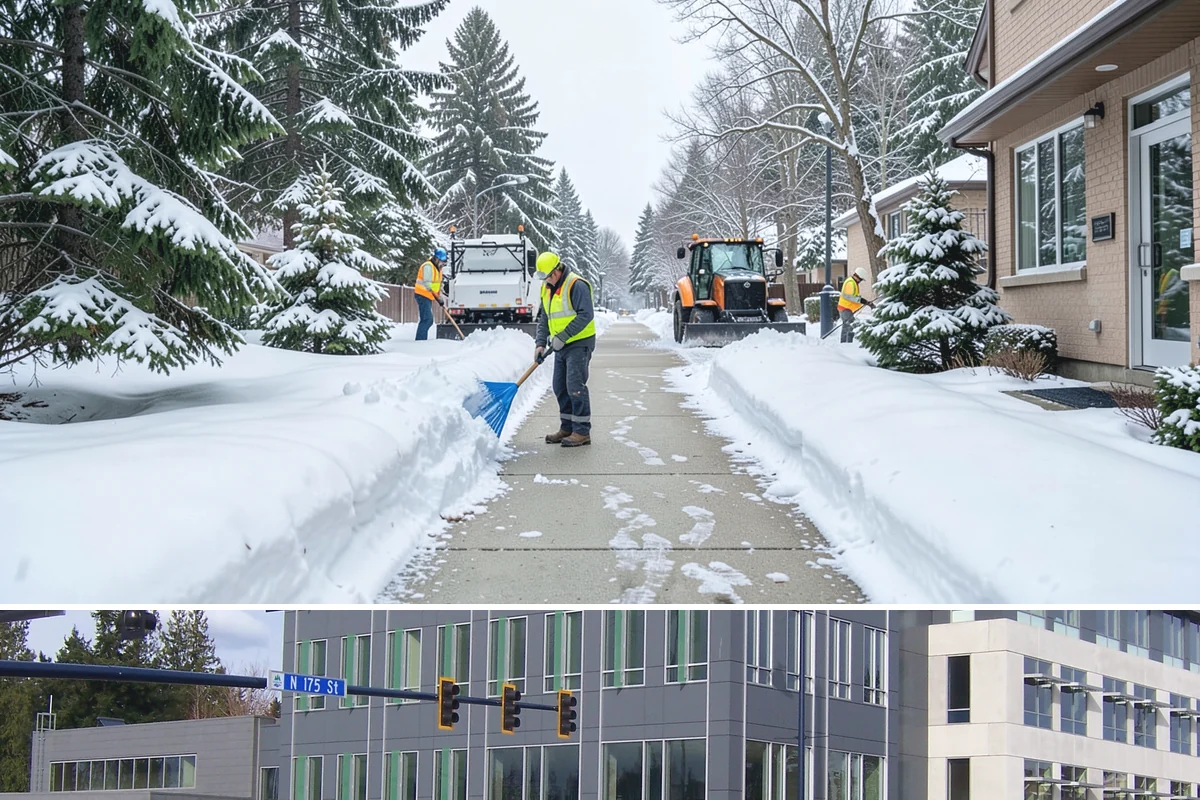Bank Snow Plowing in Shoreline, King County, WA - Set up service before winter so your lobby, drive-through, and ATM stay open every day.