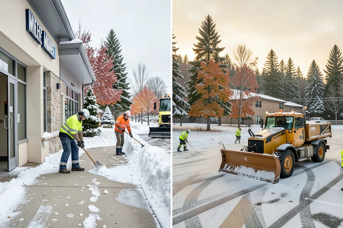 Bank Snow Plowing in Snoqualmie, King County, WA - Confirm banking hours and mark the drive-through and ATM as priorities