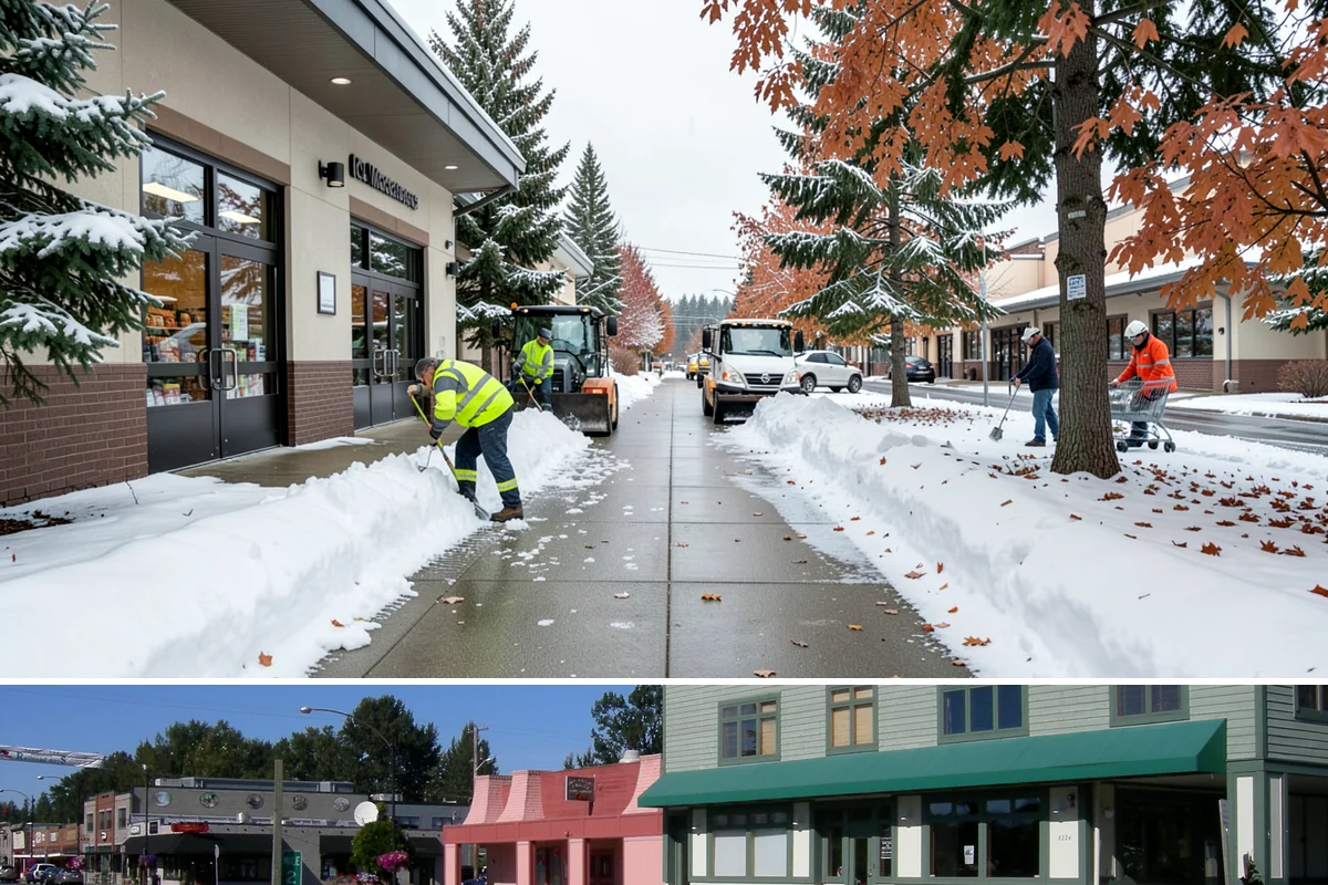 Bank Snow Plowing in Snoqualmie, King County, WA - Set up service before winter so your lobby, drive-through, and ATM stay open every day.