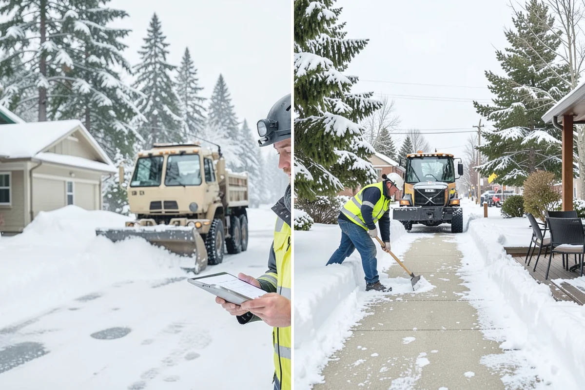 Bank Snow Plowing in South Prairie, Pierce County, WA - Confirm banking hours and mark the drive-through and ATM as priorities