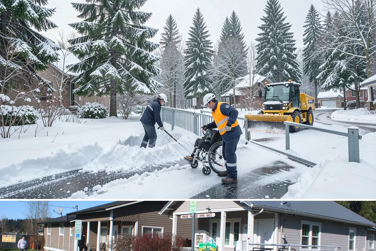 Bank Snow Plowing in South Prairie, Pierce County, WA - Set up service before winter so your lobby, drive-through, and ATM stay open every day.