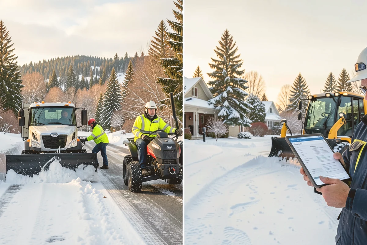 Bank Snow Plowing in Stanwood, Snohomish County, WA - Confirm banking hours and mark the drive-through and ATM as priorities