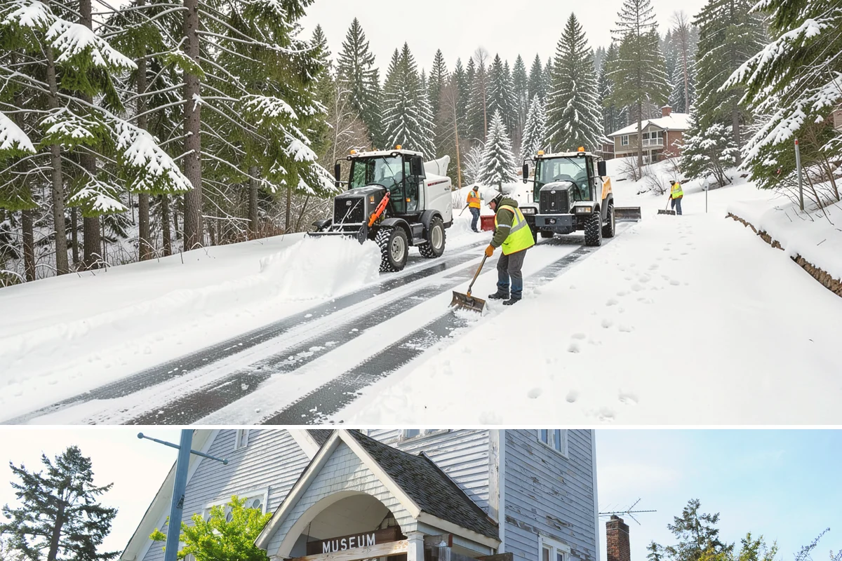 Bank Snow Plowing in Steilacoom, Pierce County, WA - Set up service before winter so your lobby, drive-through, and ATM stay open every day.