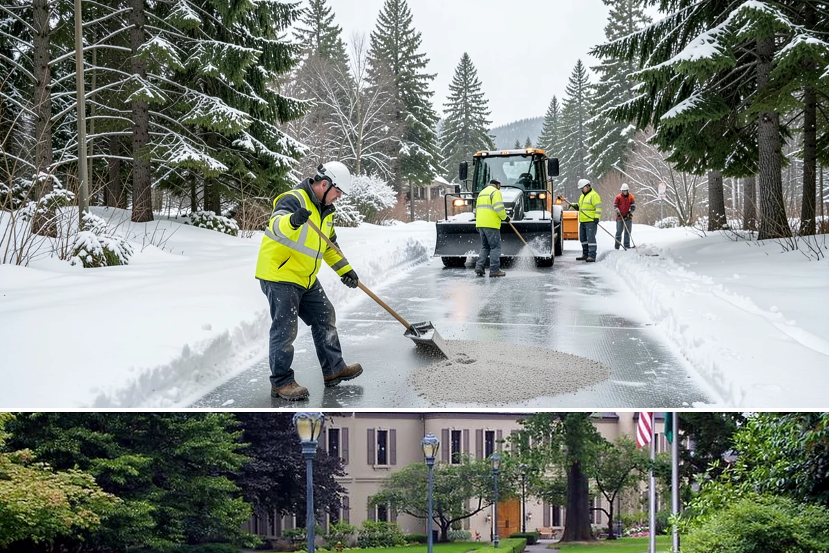 Bank Snow Plowing in Woodinville, King County, WA - Set up service before winter so your lobby, drive-through, and ATM stay open every day.