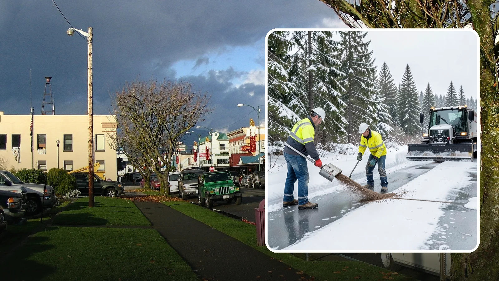 Beet Juice Deicer Application in Arlington, Snohomish County, WA - Beet juice deicer application blends an agricultural byproduct with brine to melt ice at colder temperatures using less salt.