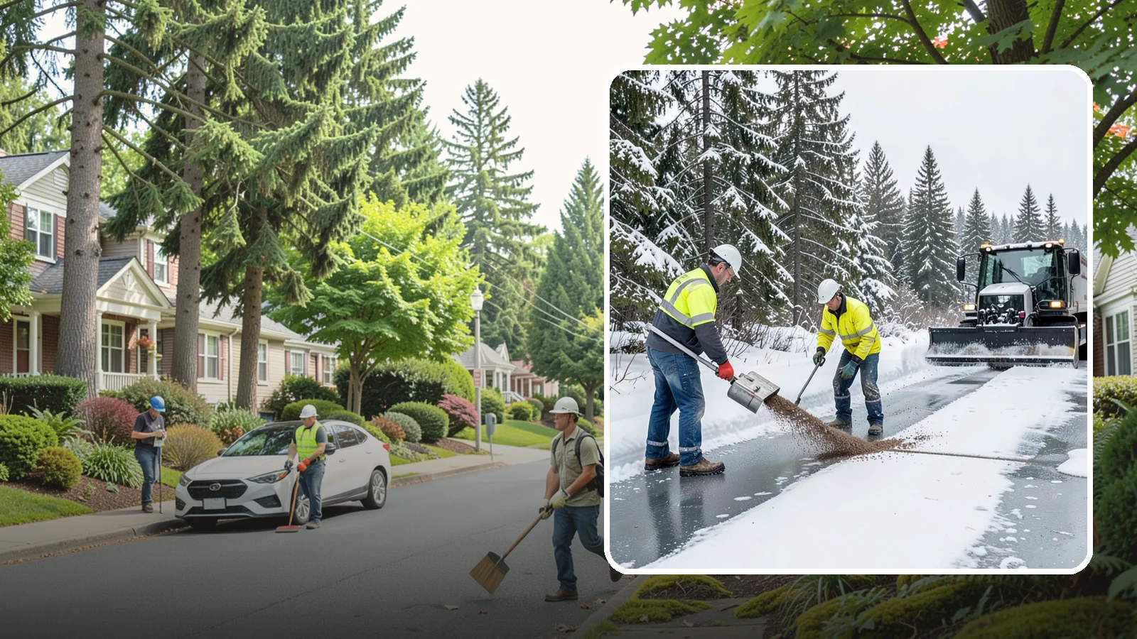 Beet Juice Deicer Application in Beaux Arts Village, King County, WA - Beet juice deicer application blends an agricultural byproduct with brine to melt ice at colder temperatures using less salt.