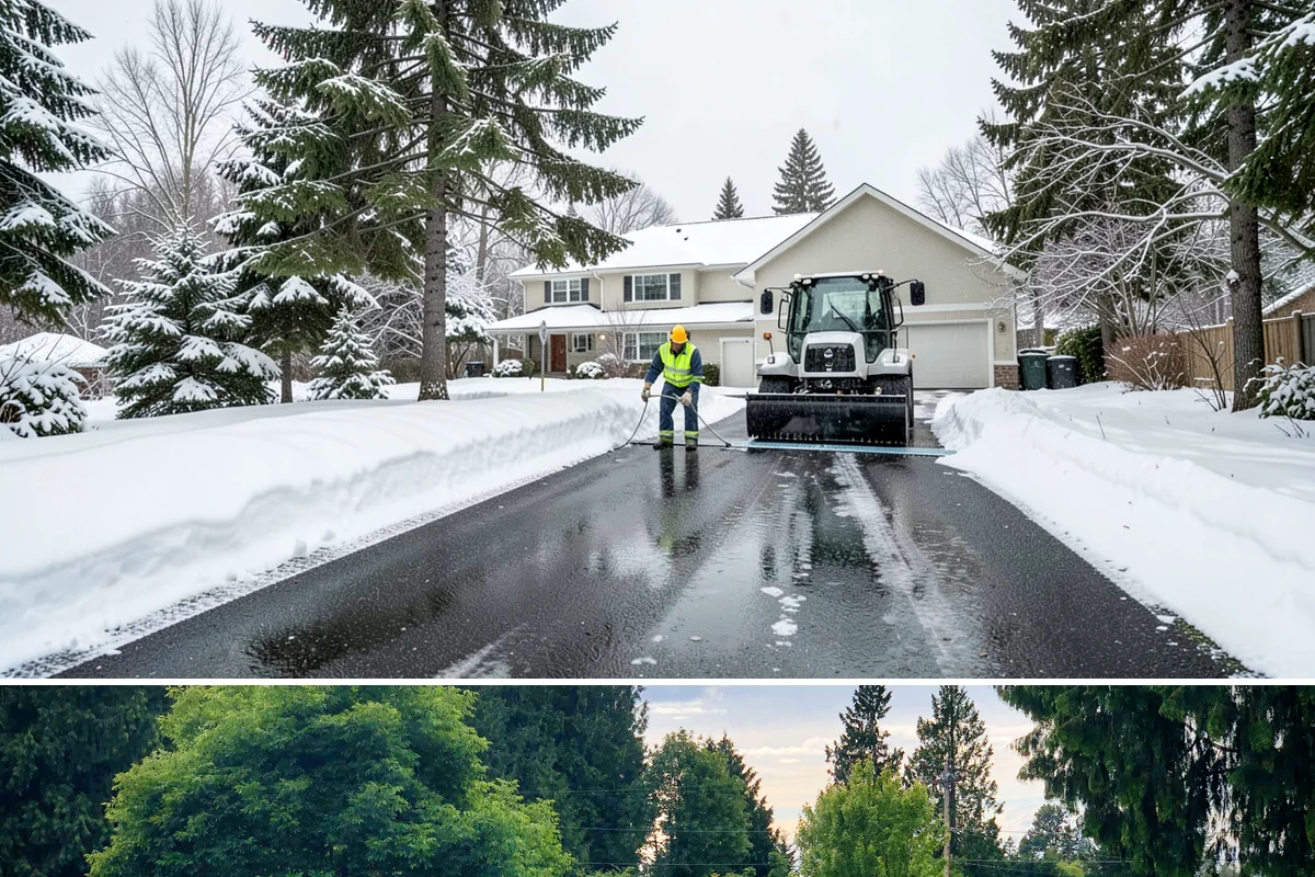 Beet Juice Deicer Application in Bonney Lake, Pierce County, WA - Beet juice brine blends are applied ahead of colder freeze events, most often December through January.