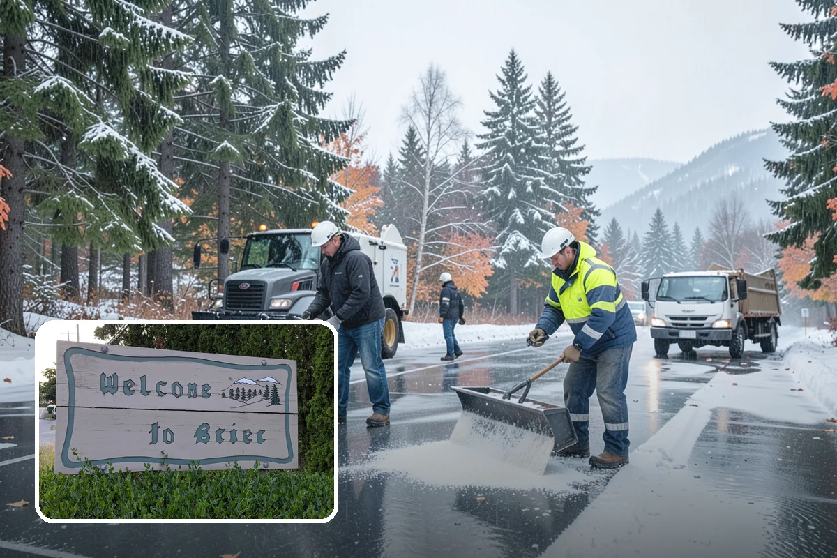 Beet Juice Deicer Application in Brier, Snohomish County, WA - Extends brine's effective range into colder temperatures