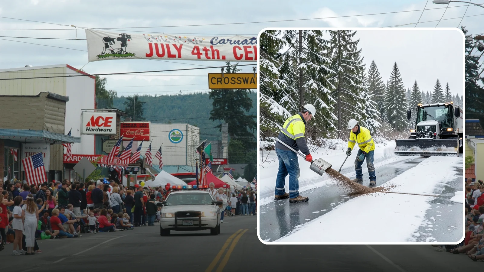 Beet Juice Deicer Application in Carnation, King County, WA - Beet juice deicer application blends an agricultural byproduct with brine to melt ice at colder temperatures using less salt.