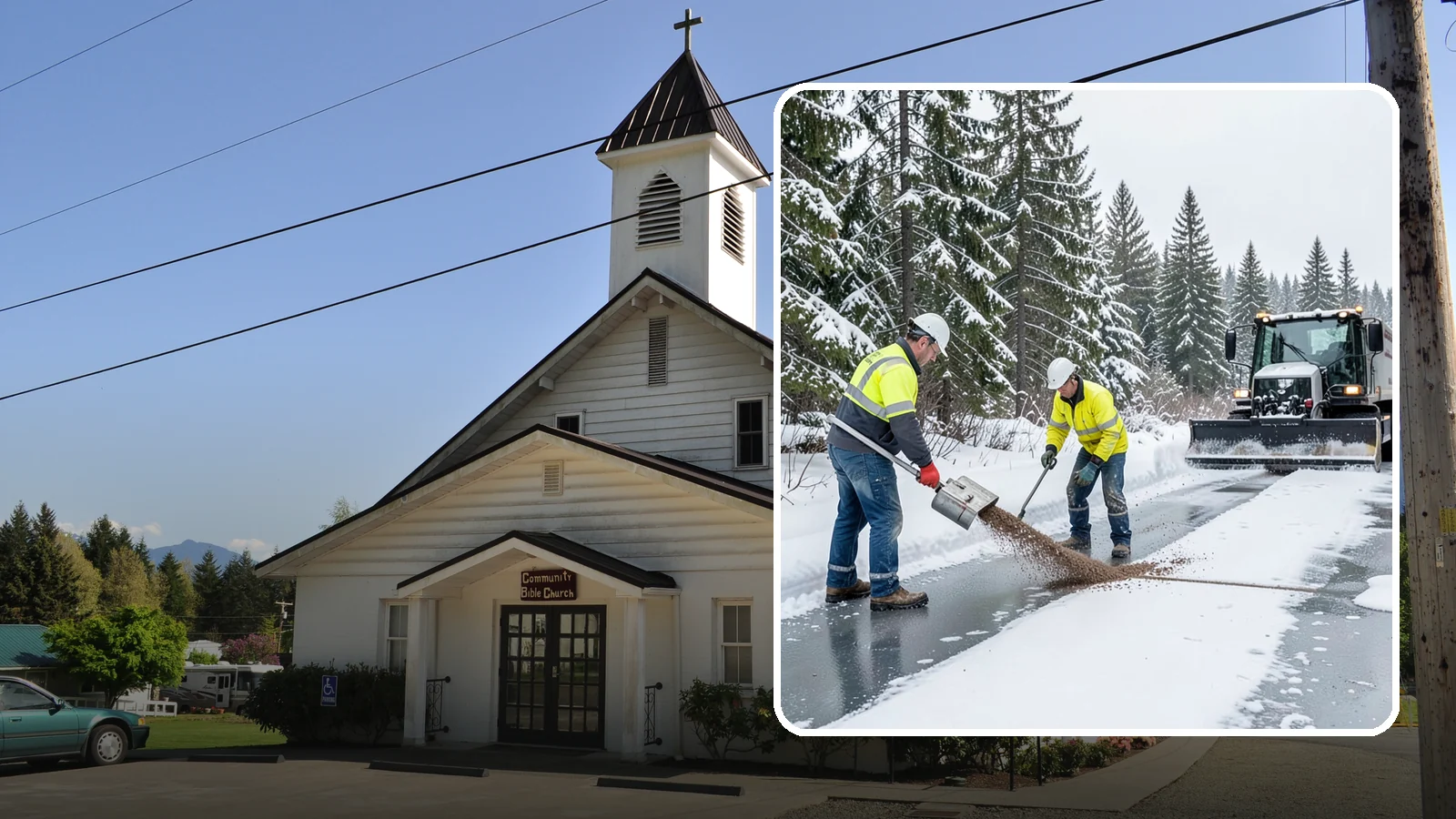 Beet Juice Deicer Application in Concrete, Skagit County, WA - Beet juice deicer application blends an agricultural byproduct with brine to melt ice at colder temperatures using less salt.