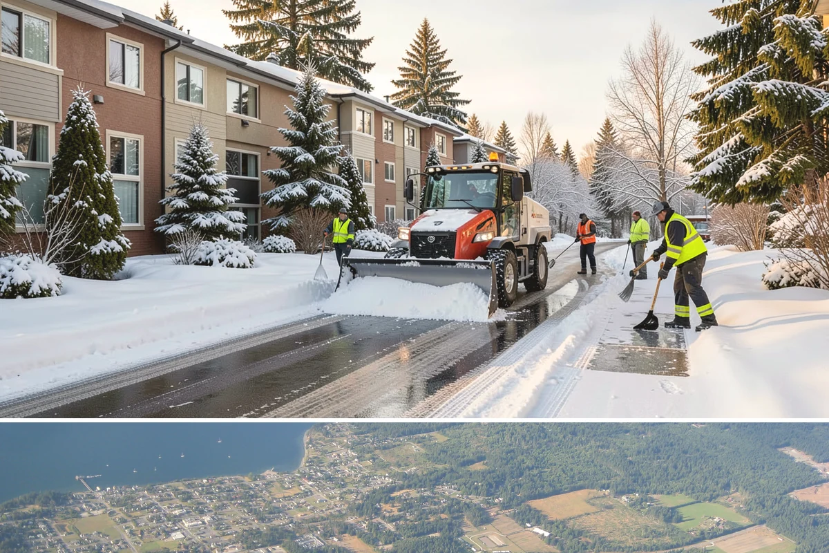 Beet Juice Deicer Application in Coupeville, Island County, WA - Beet juice brine blends are applied ahead of colder freeze events, most often December through January.