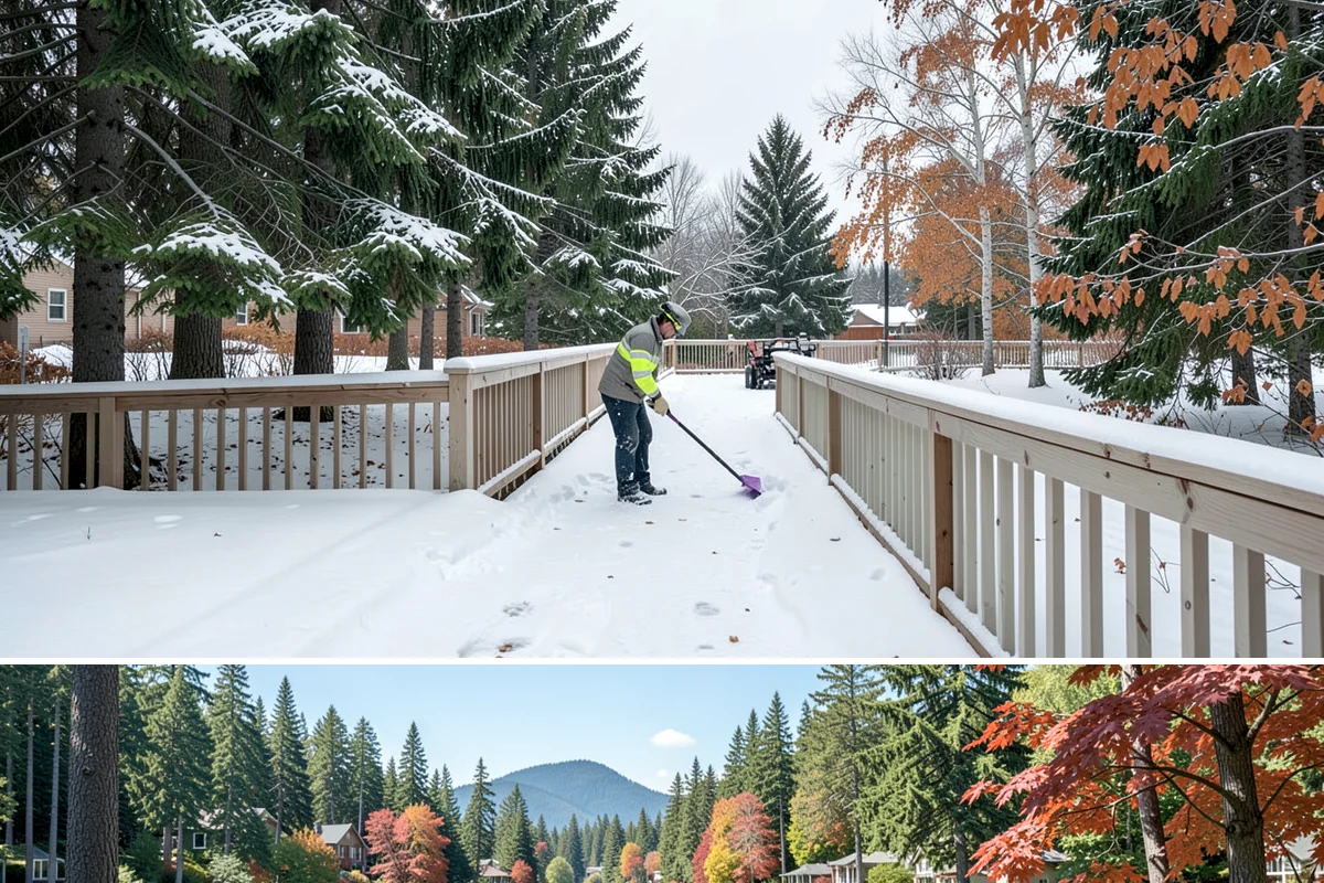 Beet Juice Deicer Application in Covington, King County, WA - Beet juice brine blends are applied ahead of colder freeze events, most often December through January.