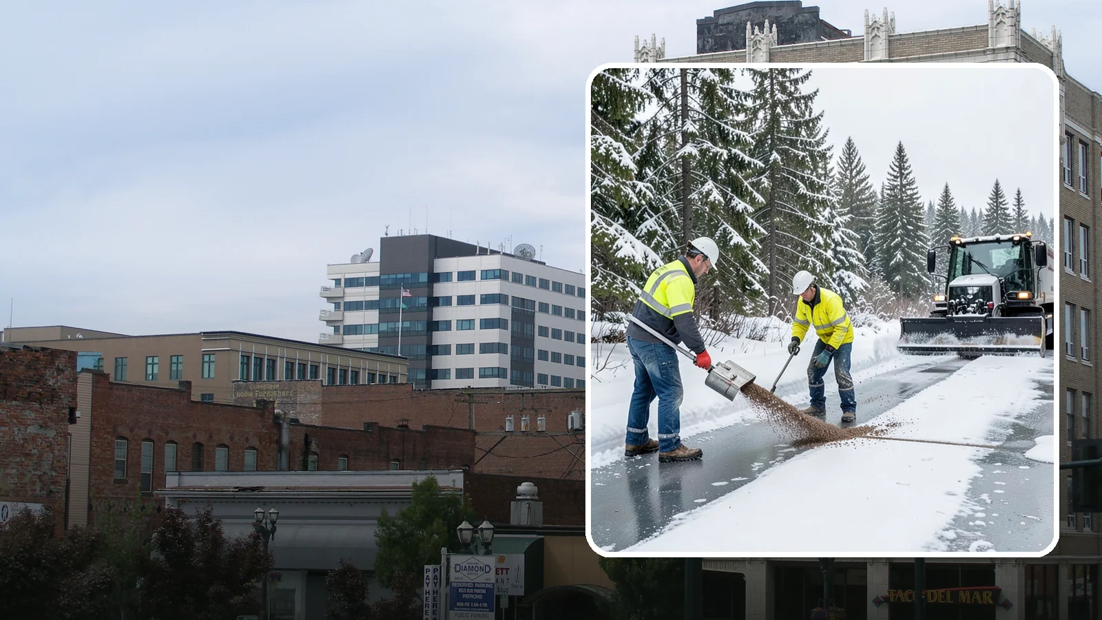 Beet Juice Deicer Application in Everett, Snohomish County, WA - Beet juice deicer application blends an agricultural byproduct with brine to melt ice at colder temperatures using less salt.