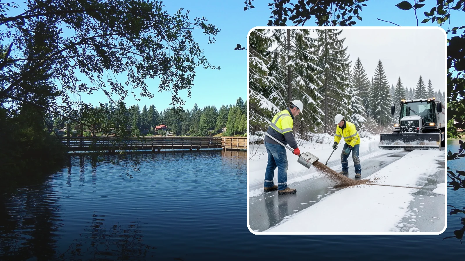 Beet Juice Deicer Application in Federal Way, King County, WA - Beet juice deicer application blends an agricultural byproduct with brine to melt ice at colder temperatures using less salt.