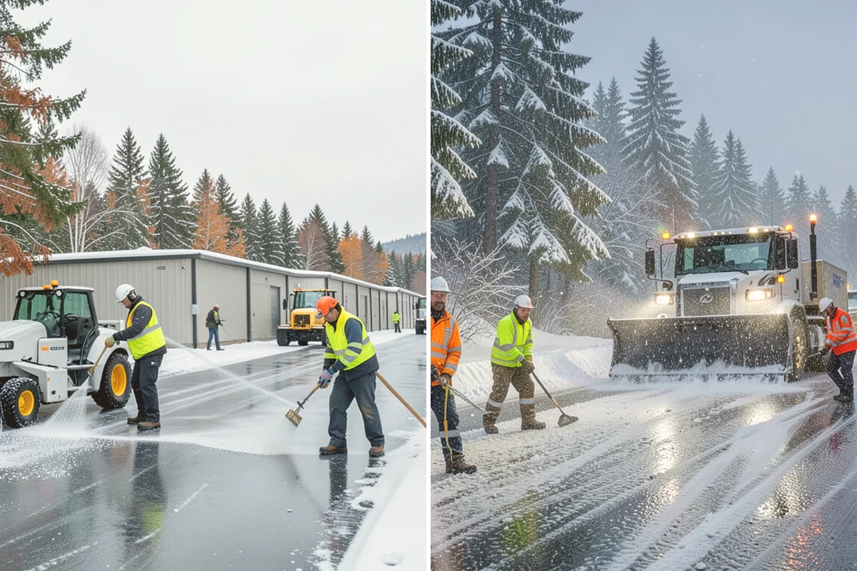 Beet Juice Deicer Application in Fife, Pierce County, WA - Blend beet juice additive into salt brine at the target ratio