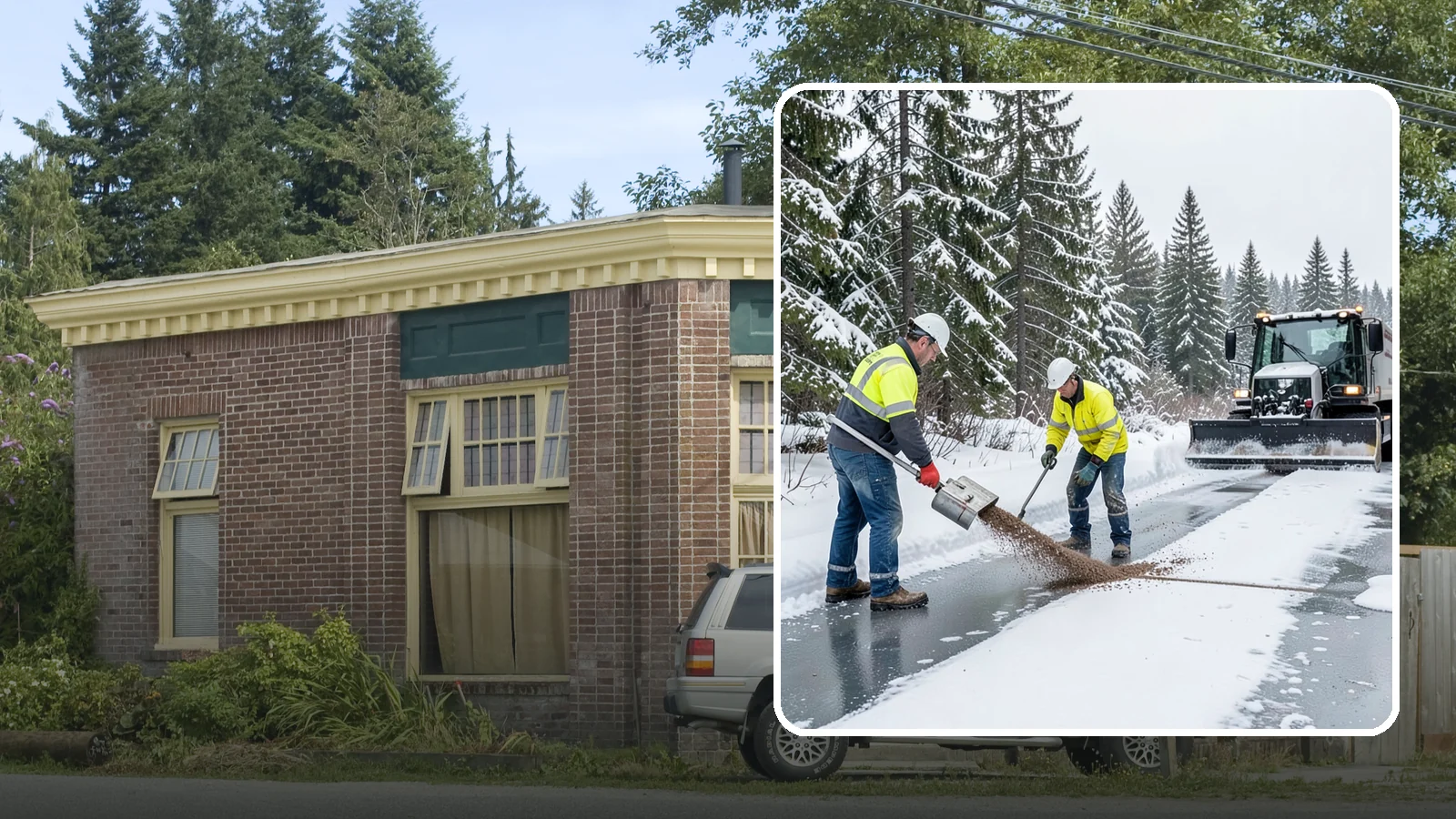 Beet Juice Deicer Application in Hamilton, Skagit County, WA - Beet juice deicer application blends an agricultural byproduct with brine to melt ice at colder temperatures using less salt.