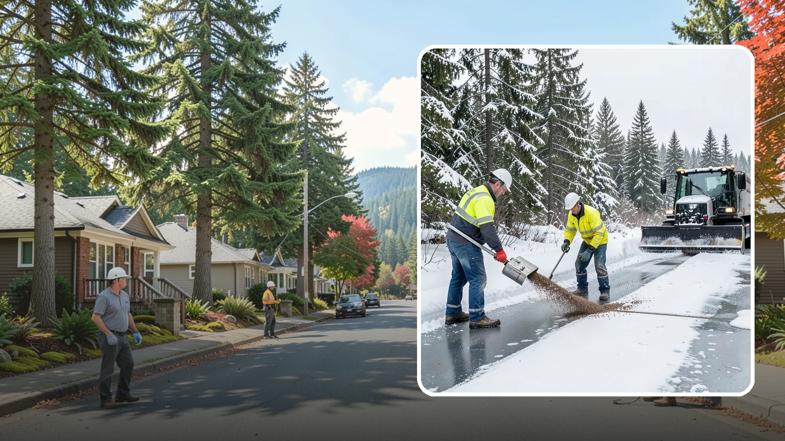 Beet Juice Deicer Application in Hunts Point, King County, WA - Beet juice deicer application blends an agricultural byproduct with brine to melt ice at colder temperatures using less salt.