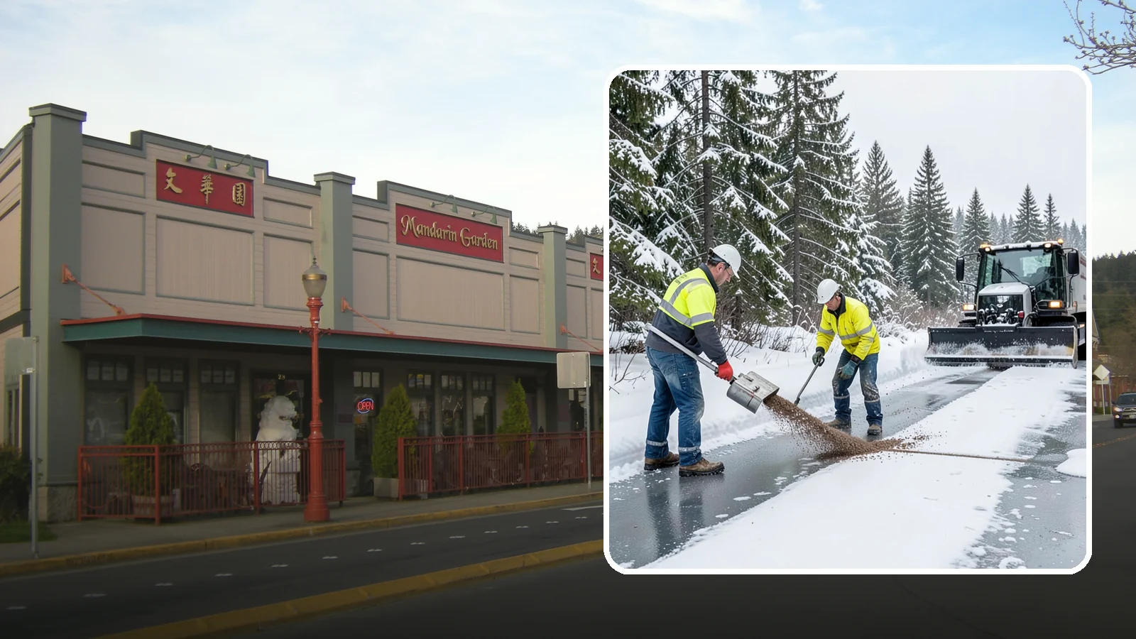 Beet Juice Deicer Application in Issaquah, King County, WA - Beet juice deicer application blends an agricultural byproduct with brine to melt ice at colder temperatures using less salt.