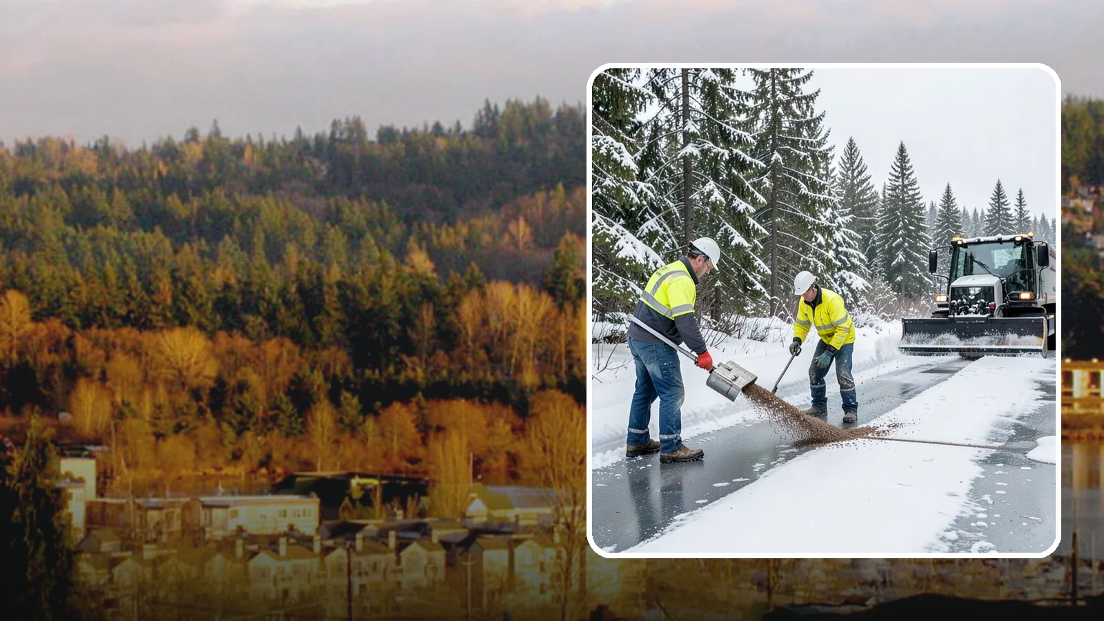 Beet Juice Deicer Application in Kenmore, King County, WA - Beet juice deicer application blends an agricultural byproduct with brine to melt ice at colder temperatures using less salt.