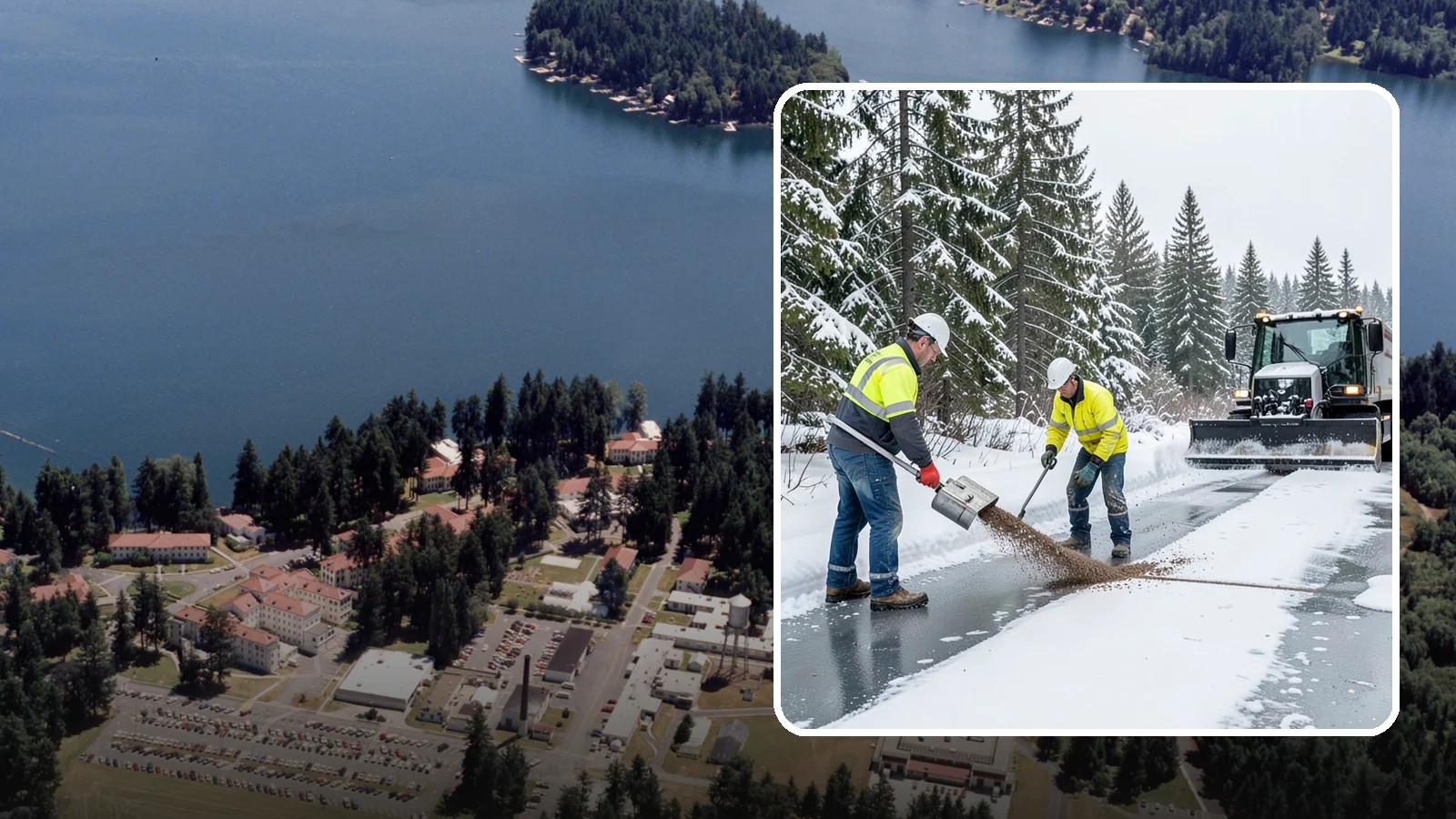 Beet Juice Deicer Application in Lakewood, Pierce County, WA - Beet juice deicer application blends an agricultural byproduct with brine to melt ice at colder temperatures using less salt.