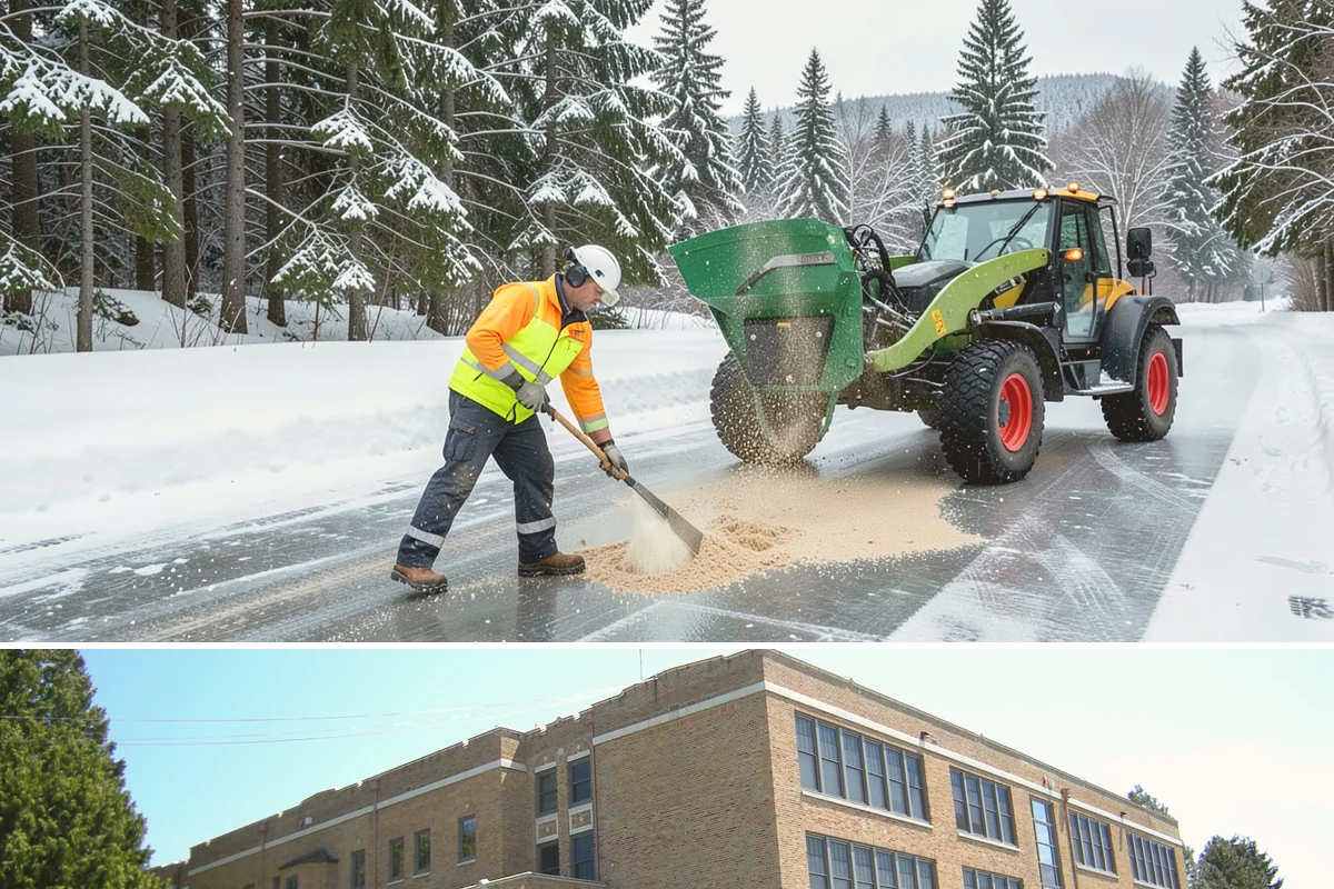 Beet Juice Deicer Application in Maple Valley, King County, WA - Beet juice brine blends are applied ahead of colder freeze events, most often December through January.