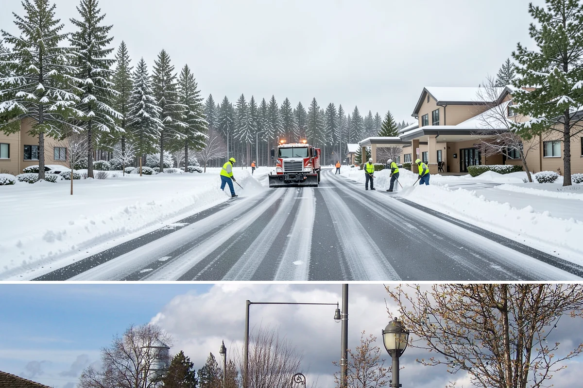 Beet Juice Deicer Application in Marysville, Snohomish County, WA - Beet juice brine blends are applied ahead of colder freeze events, most often December through January.
