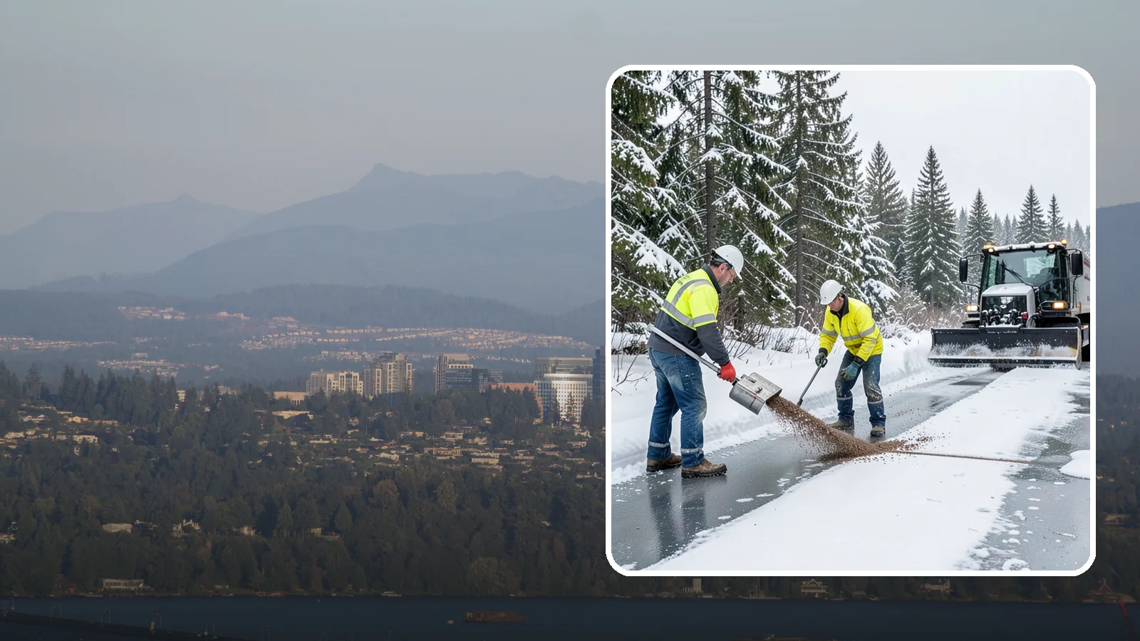 Beet Juice Deicer Application in Medina, King County, WA - Beet juice deicer application blends an agricultural byproduct with brine to melt ice at colder temperatures using less salt.